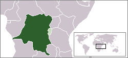 Representación de la bandera e insignias del Congo Belga