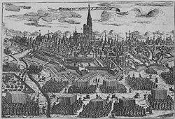 Grabado histórico que ilustra la capitulación de Estrasburgo