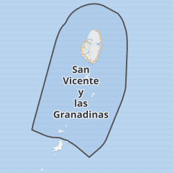 Mapa de San Vicente y las Granadinas