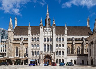 Vista exterior del Guildhall en Londres