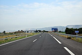 Autopista AP-68 en Utebo, España