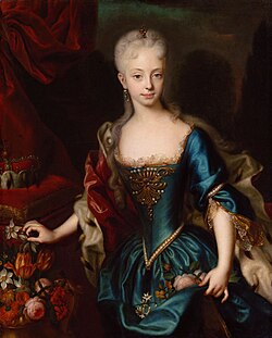 La archiduquesa María Teresa en 1727 por Andreas Möller