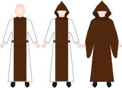 Hábito religioso de los monjes y monjas jerónimas