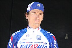 Retrato del ciclista Mijailo Jalilov