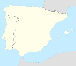 Mapa de localización de Ampurias en la península ibérica