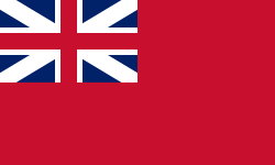 Representación de banderas históricas asociadas al periodo colonial británico