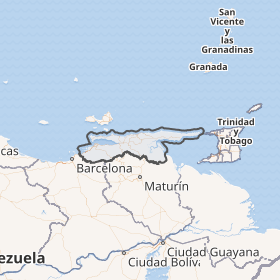 Mapa histórico y territorial del Estado Sucre