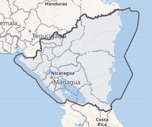 Mapa político y físico de Nicaragua en Centroamérica