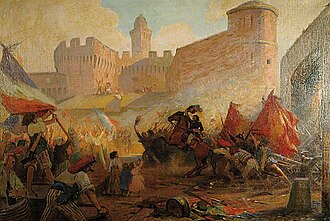 Pintura histórica de la Toma de la Bastilla