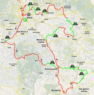 Detalles y perfil de la carrera ciclista Strade Bianche 2016
