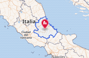 Mapa de localización de la región de Abruzos en Italia