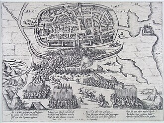 El Asedio de Alkmaar, grabado histórico de Frans Hogenberg
