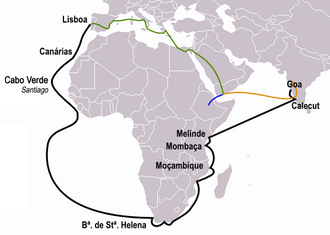 Mapa de la ruta de la expedición
