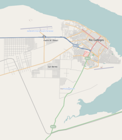 Plano detallado del trazado urbano de Río Gallegos