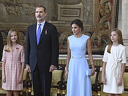 La familia real española en 2019