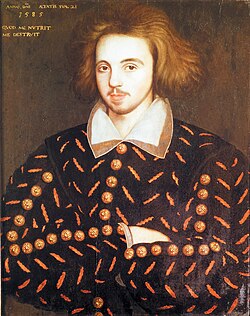 Retrato histórico de Christopher Marlowe