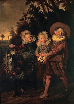 Tres niños tirando de un carro