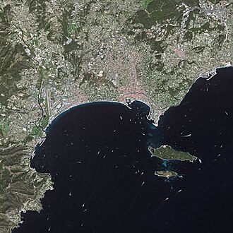 Vista satelital de Cannes