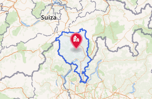 Mapa de localización del Cantón del Tesino en Suiza