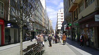 Calle Barcelona en el Agra del Orzán