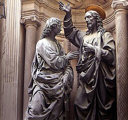 Cristo y Santo Tomás en Orsanmichele, Florencia