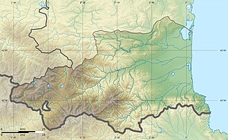 Vista de la estación de esquí Bolquère - Pyrénées 2000 en los Pirineos Orientales