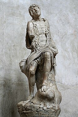Escultura de San Juan Bautista en la Iglesia de San Salvador de Venecia