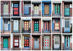 Detalles de las puertas del Hufeisensiedlung