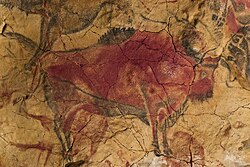 Pintura rupestre conservada en la cueva de Altamira, España.