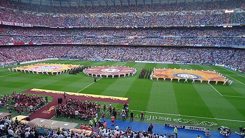 Ceremonia de la final de la Liga de Campeones de 2010