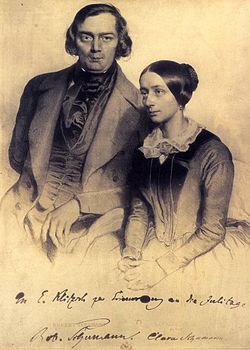 Robert y Clara Schumann en 1847