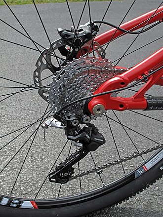 Desviador trasero con piñón de 10 velocidades