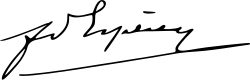 Firma facsímil de Louis Franchet d'Espèrey.
