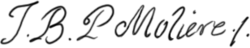 Firma autógrafa de Molière