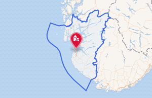 Mapa de la ubicación de Rogaland en Noruega