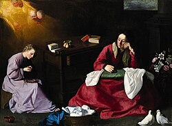 Cristo y la Virgen en Nazaret, de Francisco de Zurbarán