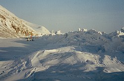 Banquisa del océano Ártico frente al Cabo Columbia
