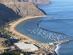 Playa de Las Teresitas en el municipio