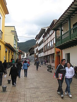Calle tradicional en Zipaquirá