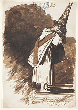 Dibujo histórico relacionado con la Inquisición española
