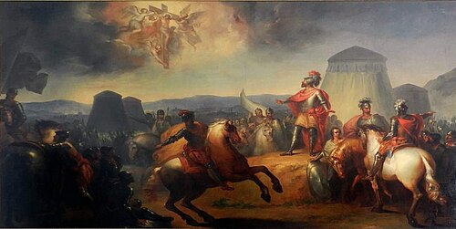 Óleo sobre tela que representa el milagro de Ourique