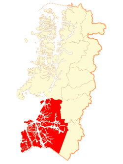 Mapa esquemático de la comuna y provincia en la región de Aysén