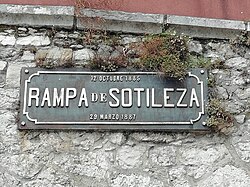 Placa conmemorativa en Santander