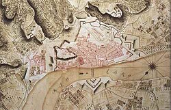 Mapa histórico de Tortosa datado en 1642