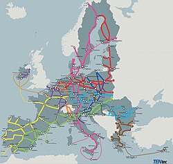 Mapa de la red troncal extendida