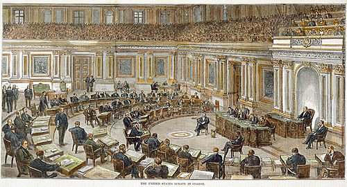 La Sala del Senado en el ala Norte del Capitolio