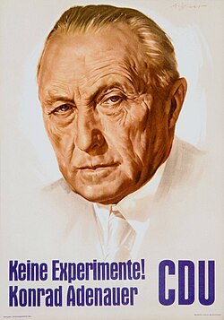 Propaganda electoral de Konrad Adenauer en 1957.