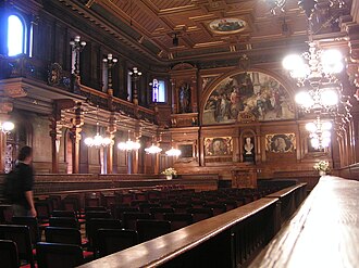 Interior del aula magna en la Alte Universität.