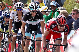 Cadel Evans y Andy Schleck en el Alpe d'Huez