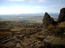 Vista panorámica de la Hoya de Huesca desde Loarre